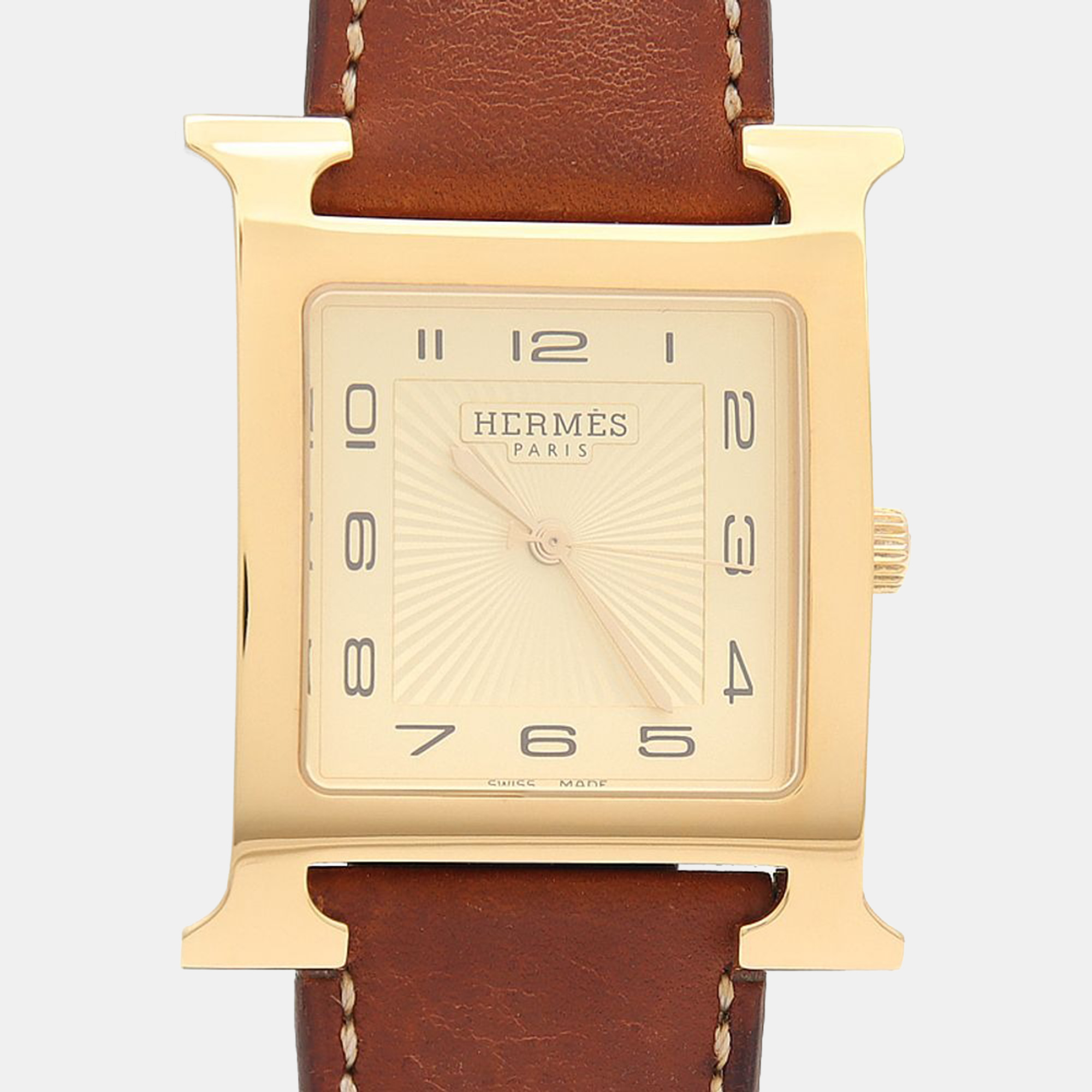

Hermes Heure H HH1.801 Quartz Gold Plated Stainless Steel Men's Wristwatch
