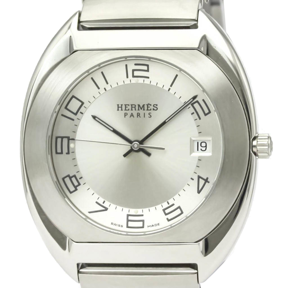 

Hermes Silver Stainless Steel Espace ES2.710 Quartz Men's Wristwatch 38 MM