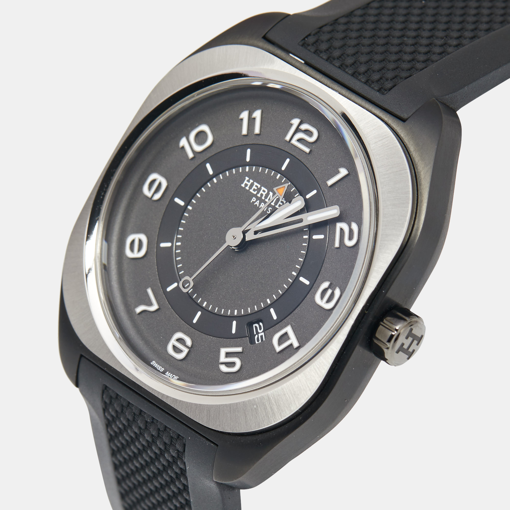 

Hermes Black Bicolor Titanium Rubber H08