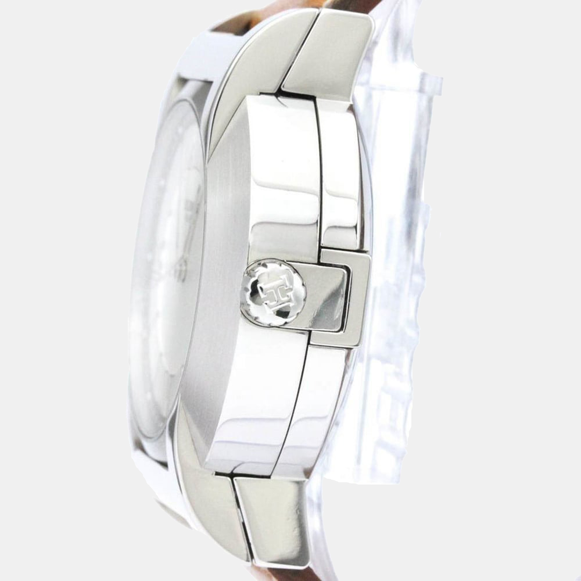 

Hermes White Stainless Steel Nomade NO2.910 Men's Wristwatch 41 mm