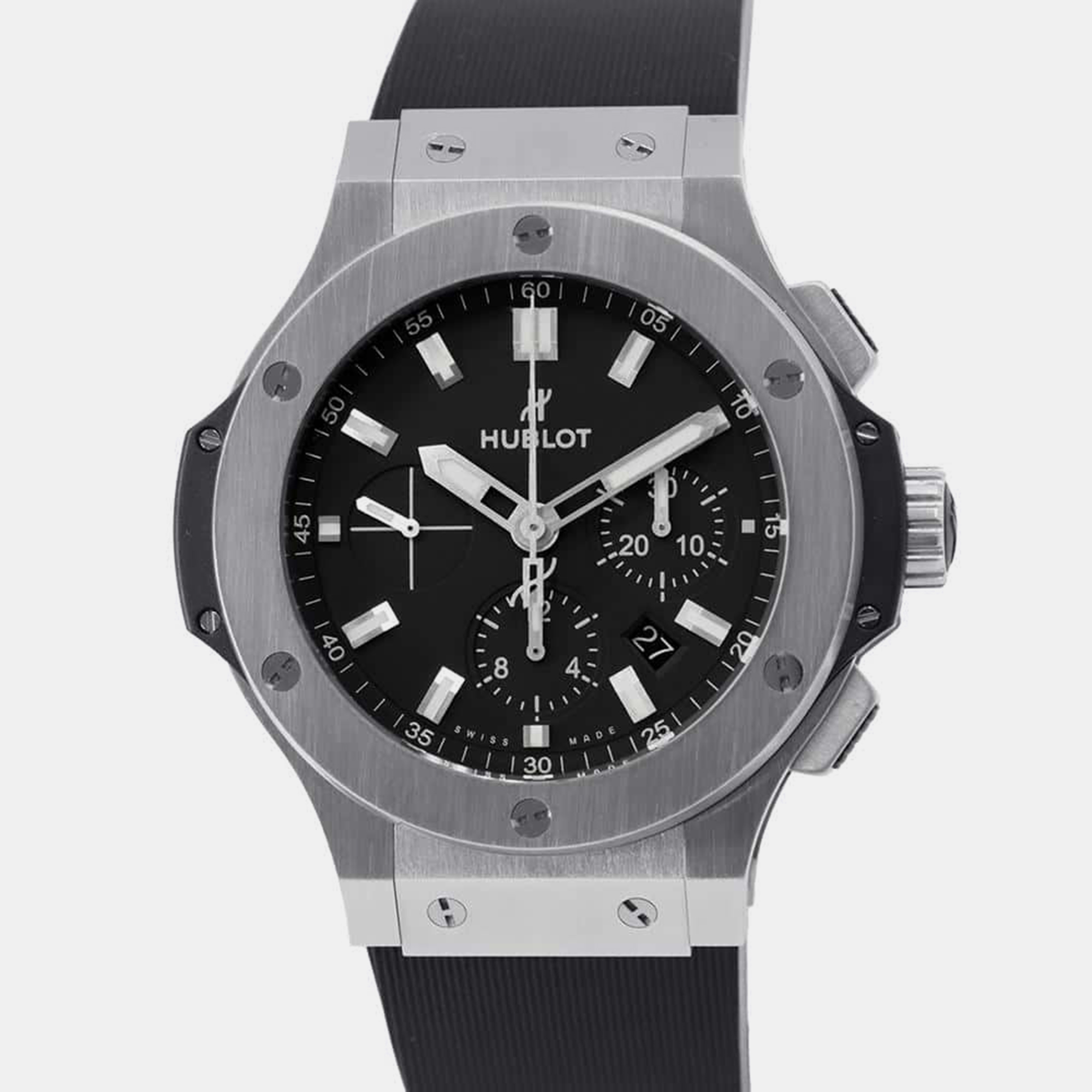 

Hublot Black Stainless Steel Big Bang Automatic Men's Wristwatch 44 mm