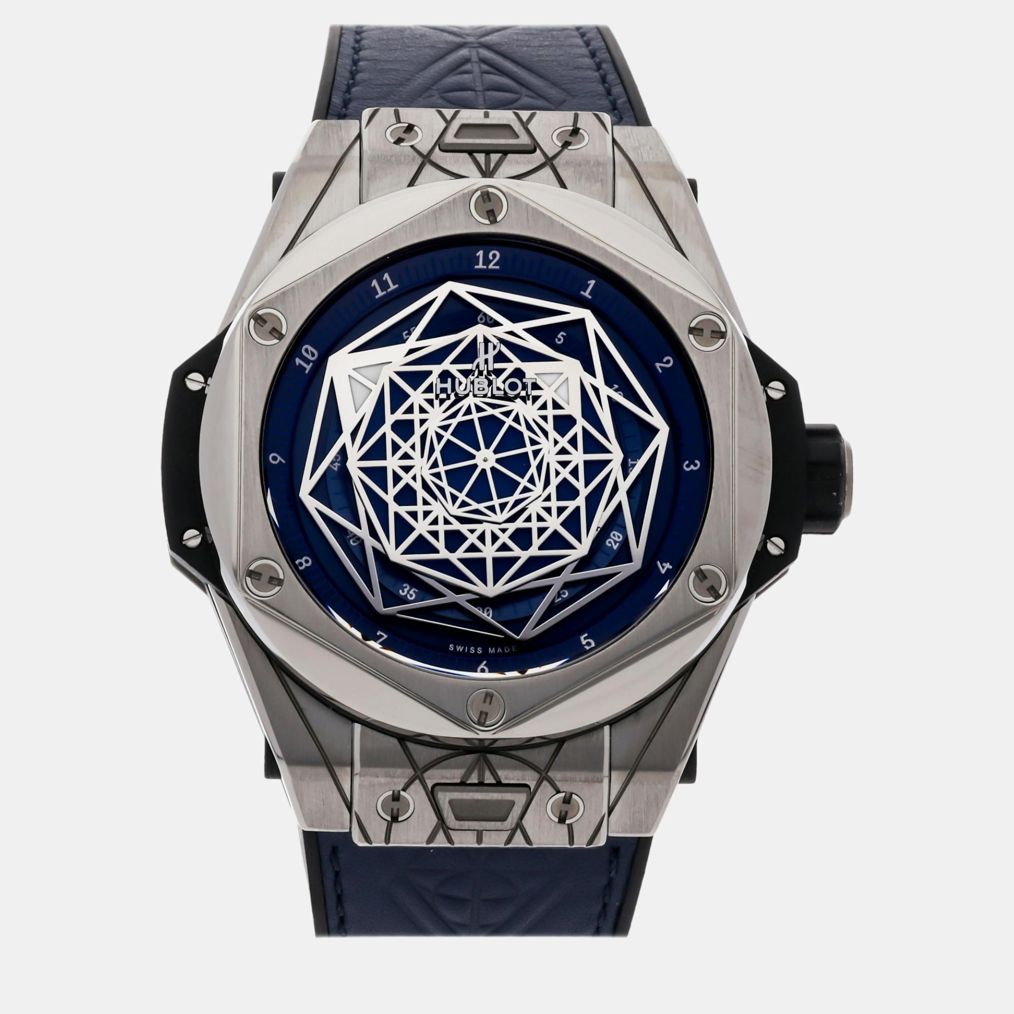 

Hublot Blue Titanium Big Bang 415.NX.7179.VR.MXM18 Automatic Men's Wristwatch 45 mm