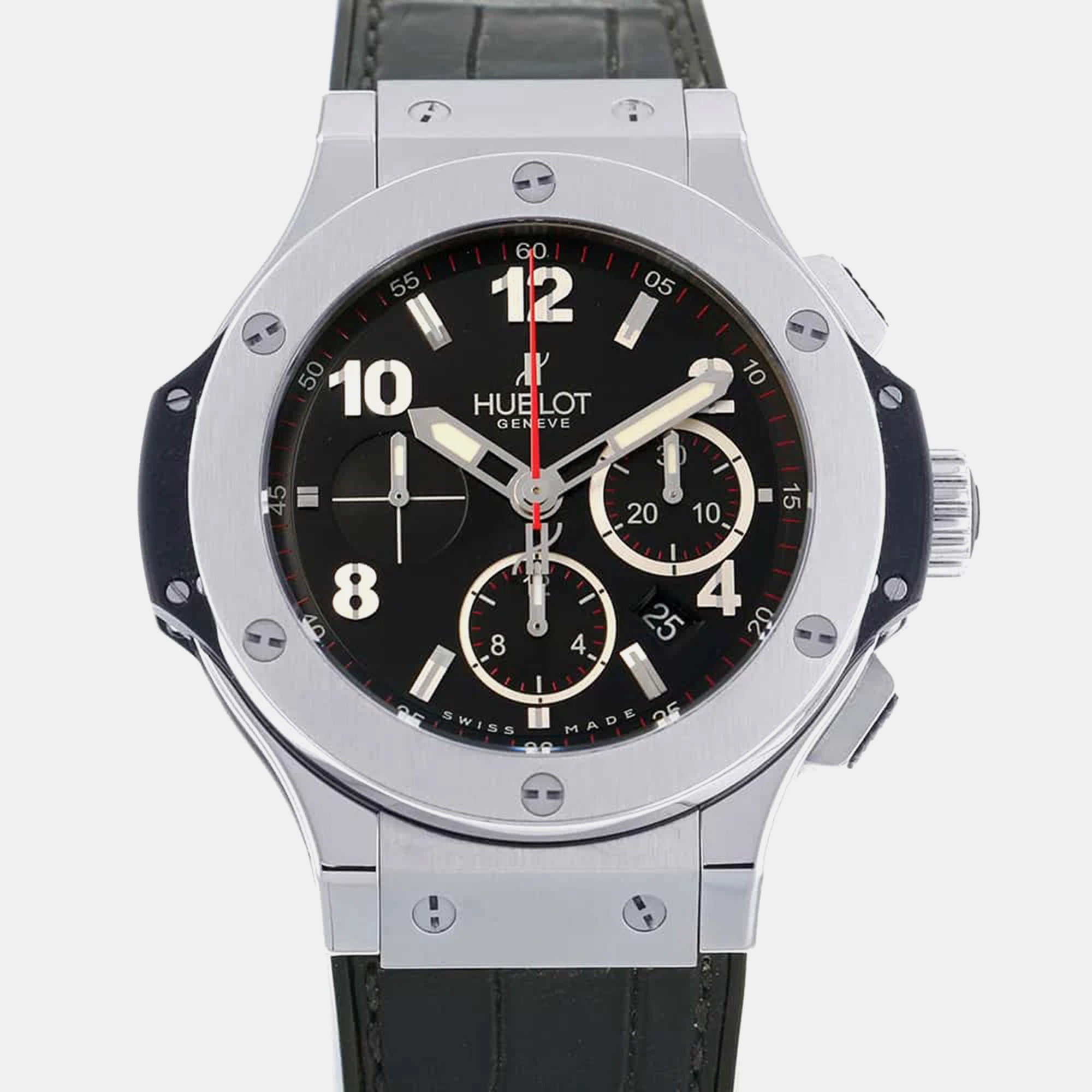 

Hublot Black Stainless Steel Big Bang Automatic Men's Wristwatch 44 mm