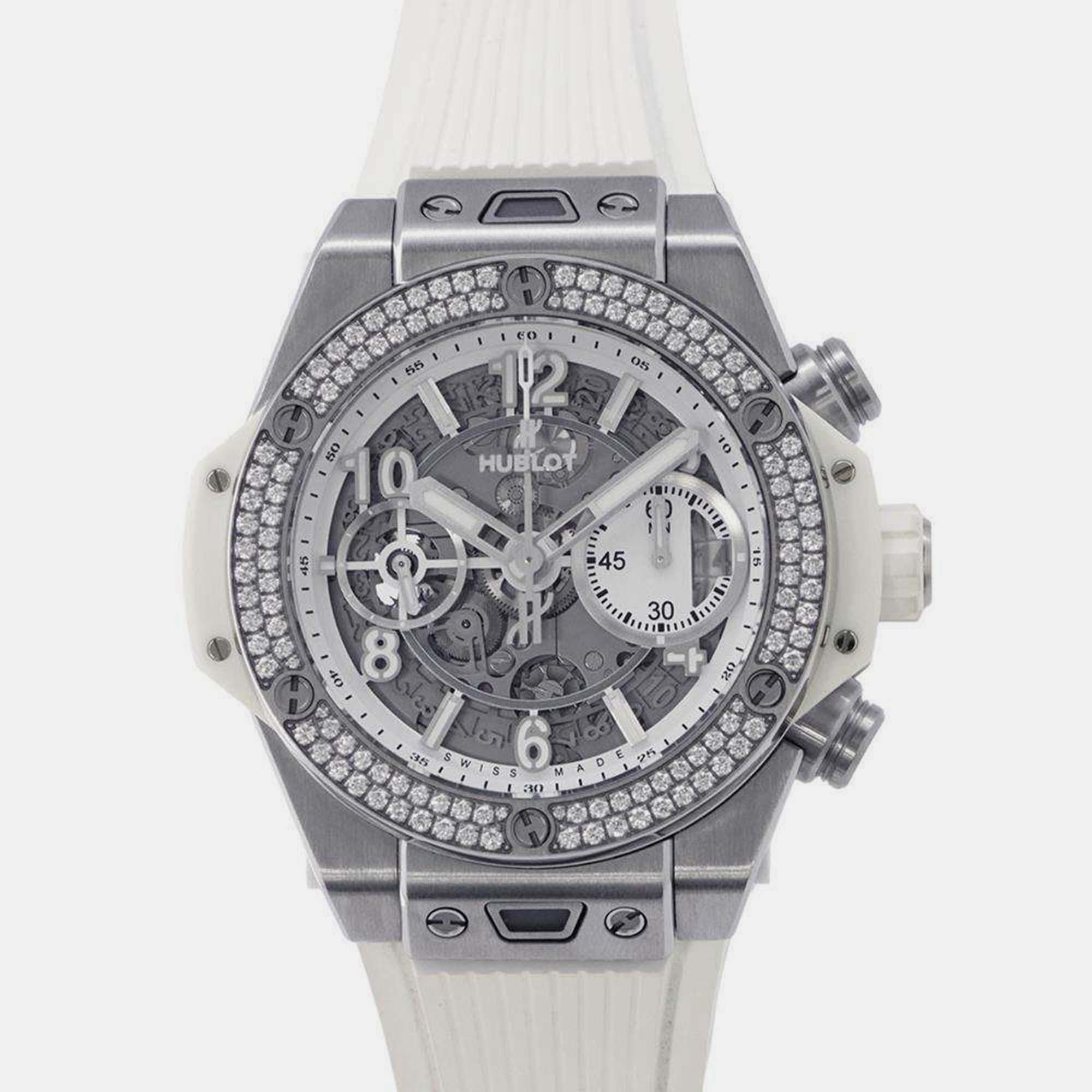 

Hublot White Titanium Big Bang Unico 441.NE.2010.RW.1104 Automatic Men's Wristwatch 42 mm