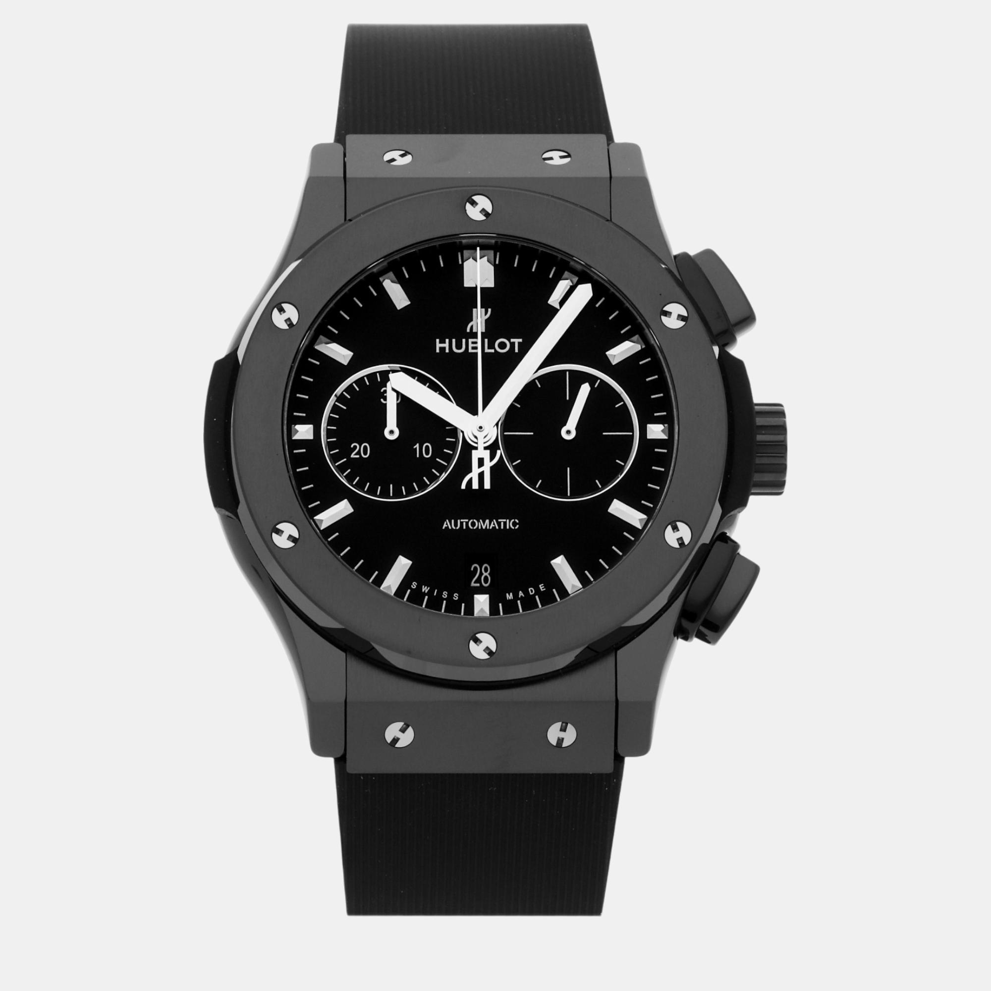 

Hublot Black Ceramic Classic Fusion 541.CM.1171.RX Automatic Men's Wristwatch 42 mm