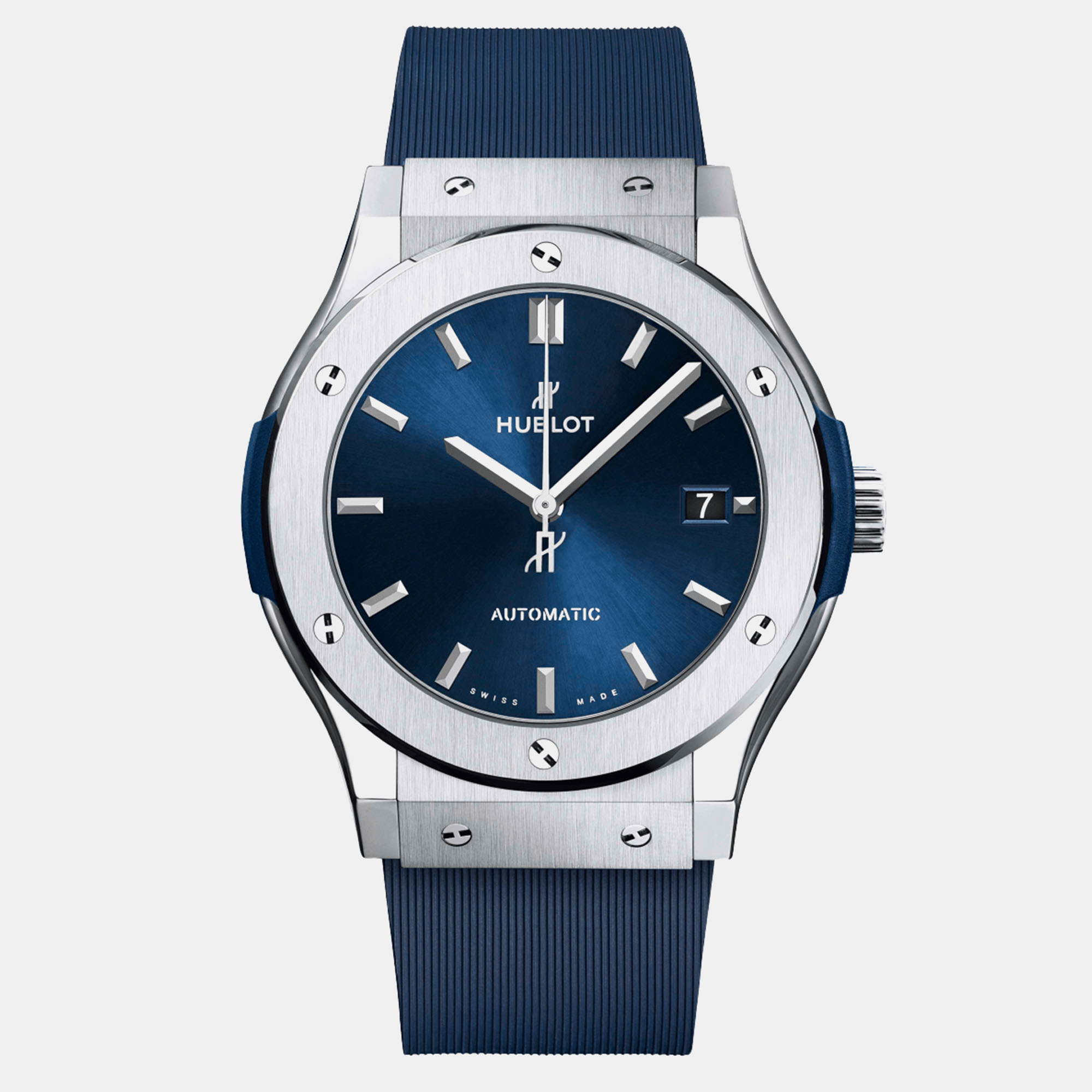 

Hublot Blue Titanium Classic Fusion Men's Wristwatch