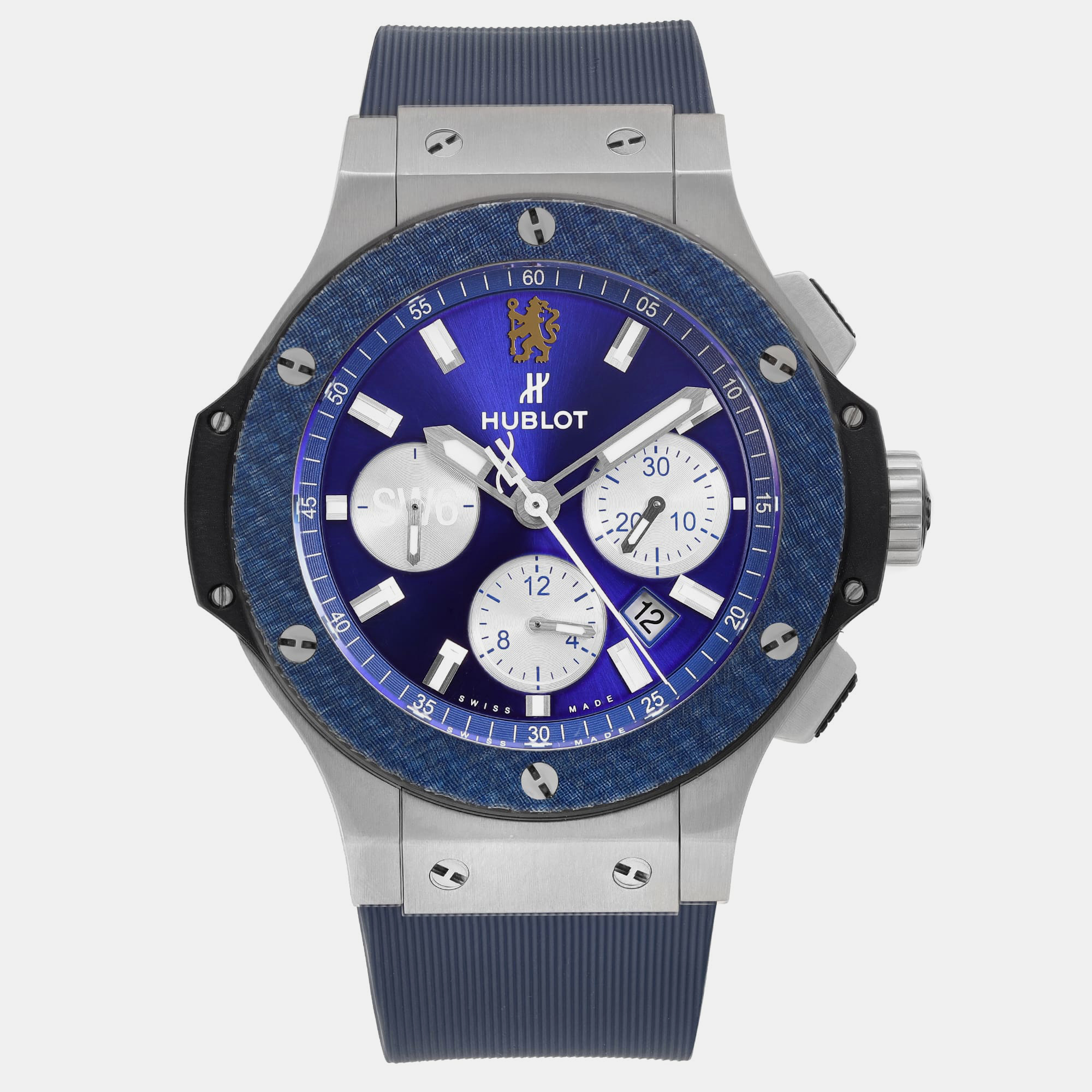 

Hublot Blue Stainless Steel Big Bang Chelsea Football Club 301.SY.7129.LR.CFC17 Automatic Men's Wristwatch 44 mm