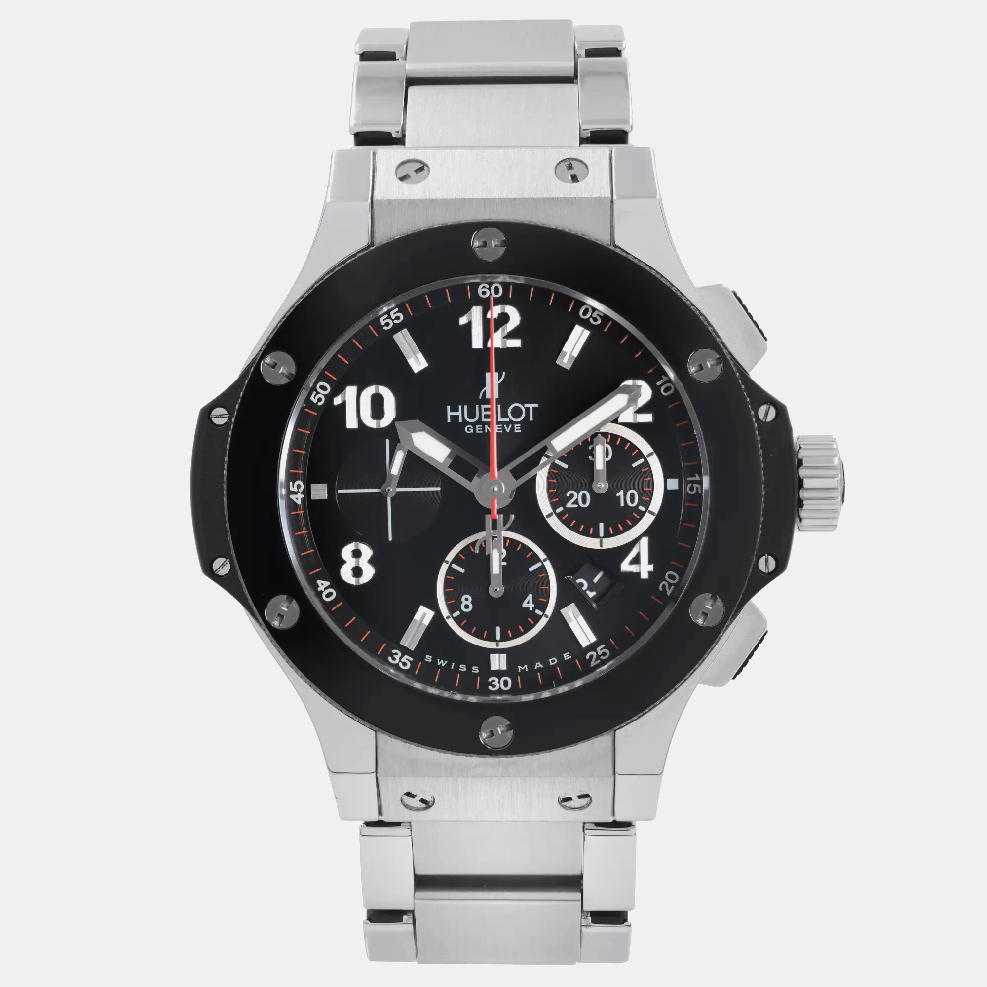 

Hublot Black Stainless Steel Big Bang 301.SX.130.SX Automatic Men's Wristwatch 44 mm