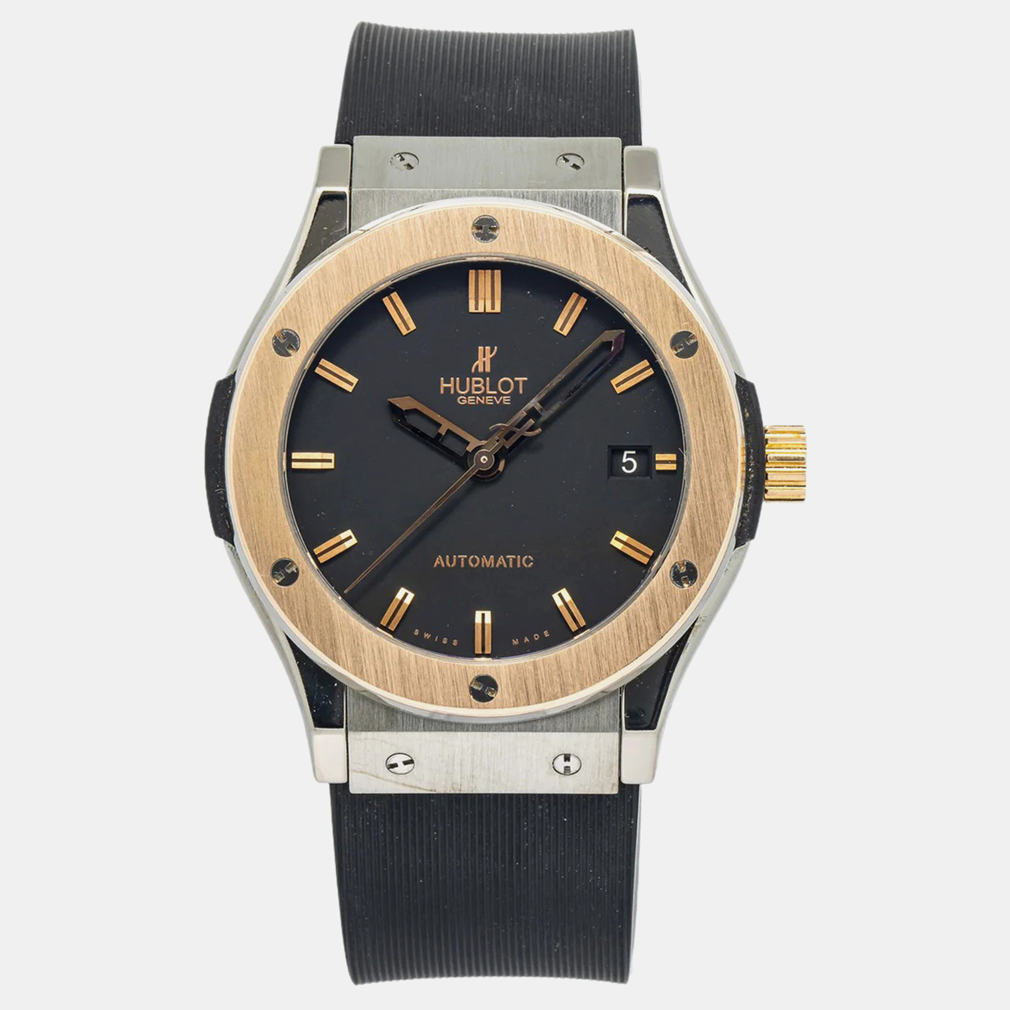 Hublot Classic Fusion 511.NO.1181.LR Automatic Black Titanium Rose Gold Men’s Wristwatch 45 mm