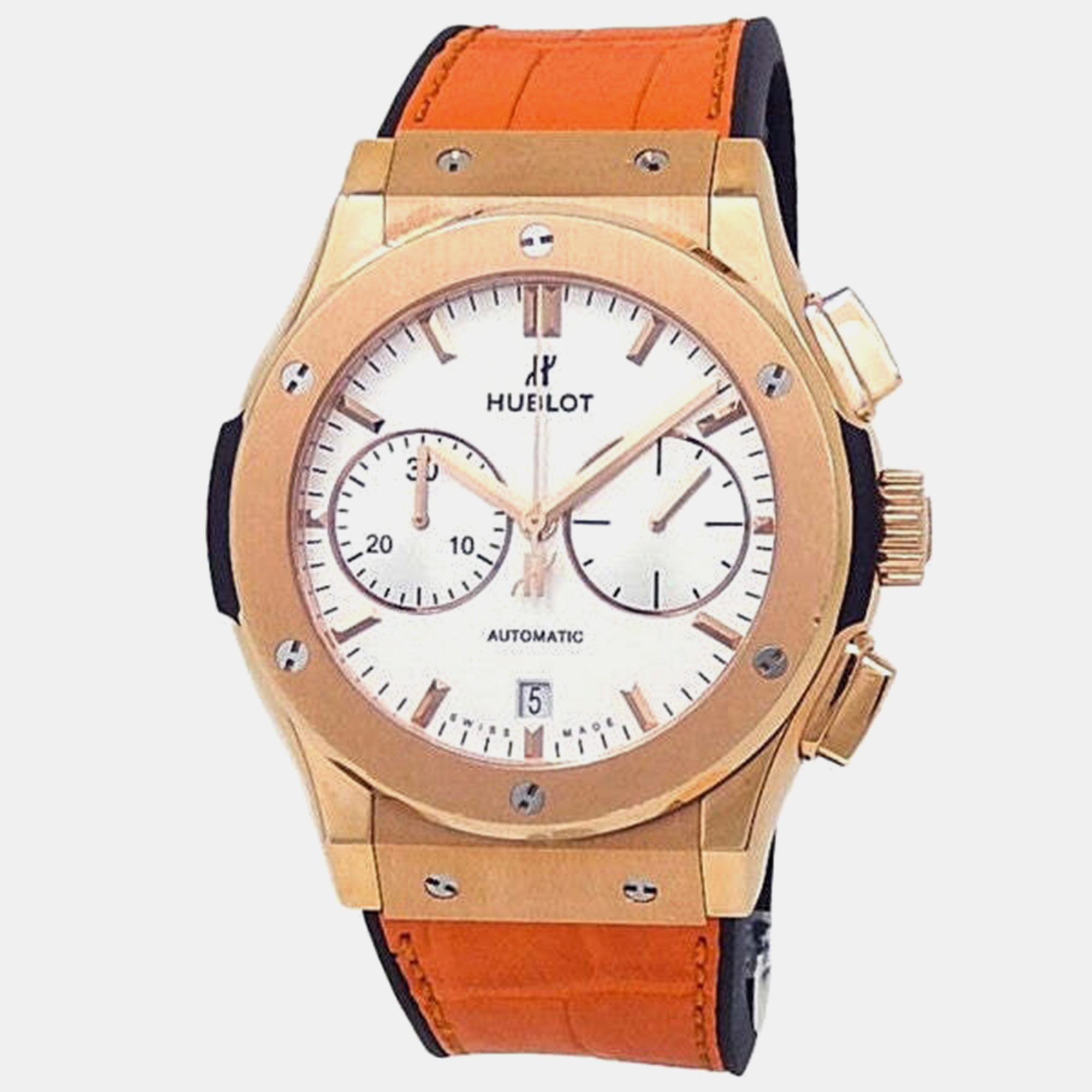 

Hublot Classic Fusion 521.OX.2611.LR Automatic Silver 18k Rose Gold Men's Wristwatch 45 mm