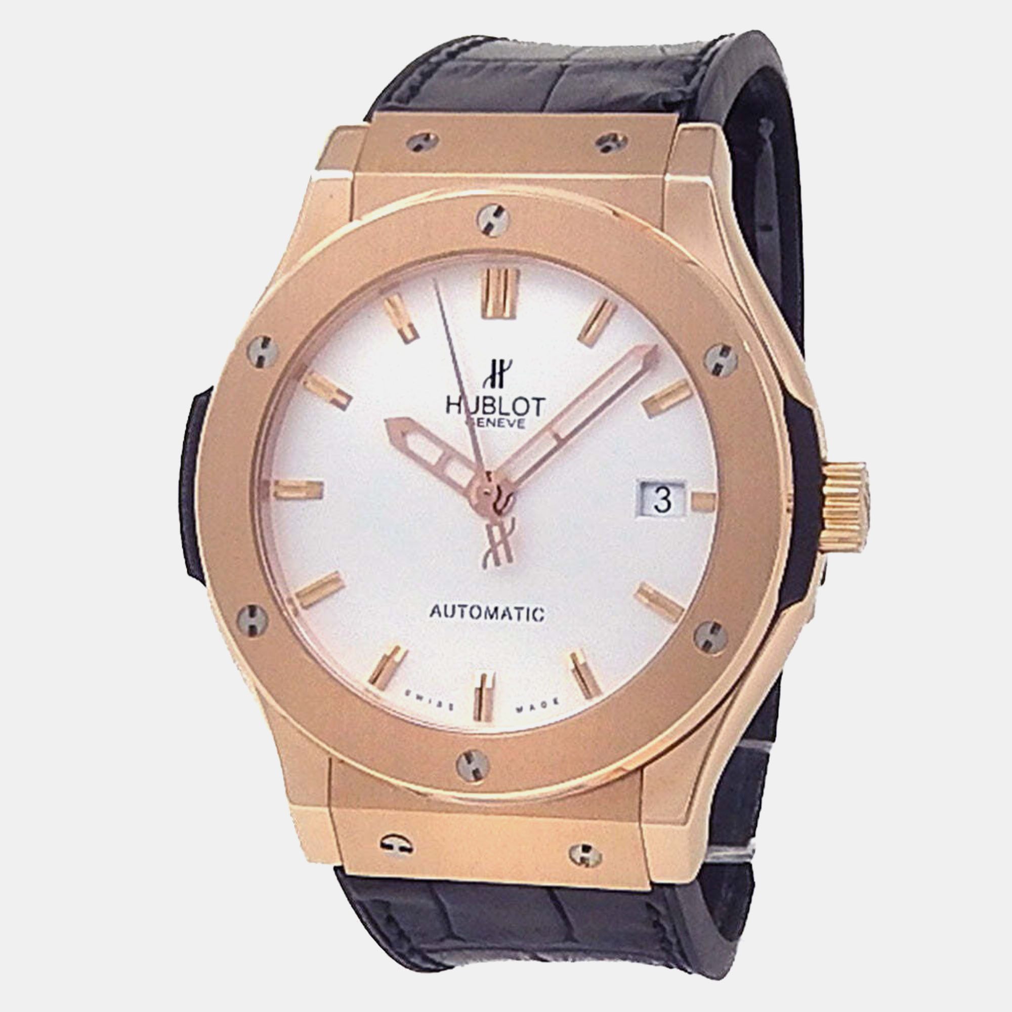 

Hublot Classic Fusion 511.PX.2610.LR Automatic Silver 18k Rose Gold Men's Wristwatch 45 mm