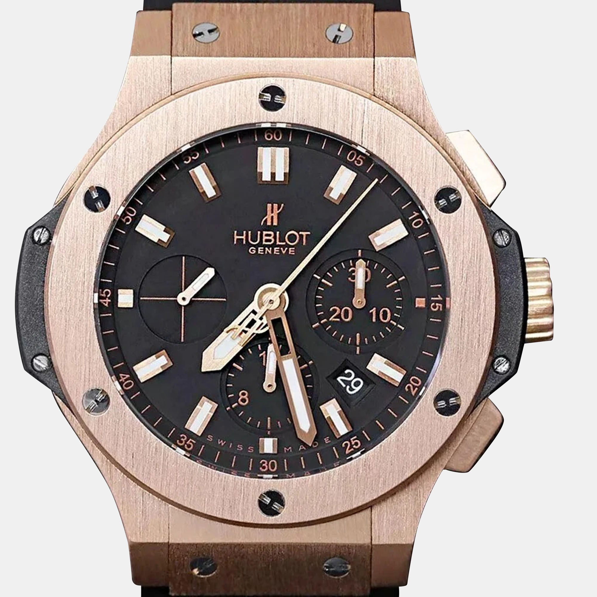 Hublot Big Bang 301.PX.1180.RX Automatic Black 18k Rose Gold Men’s Wristwatch 44 mm