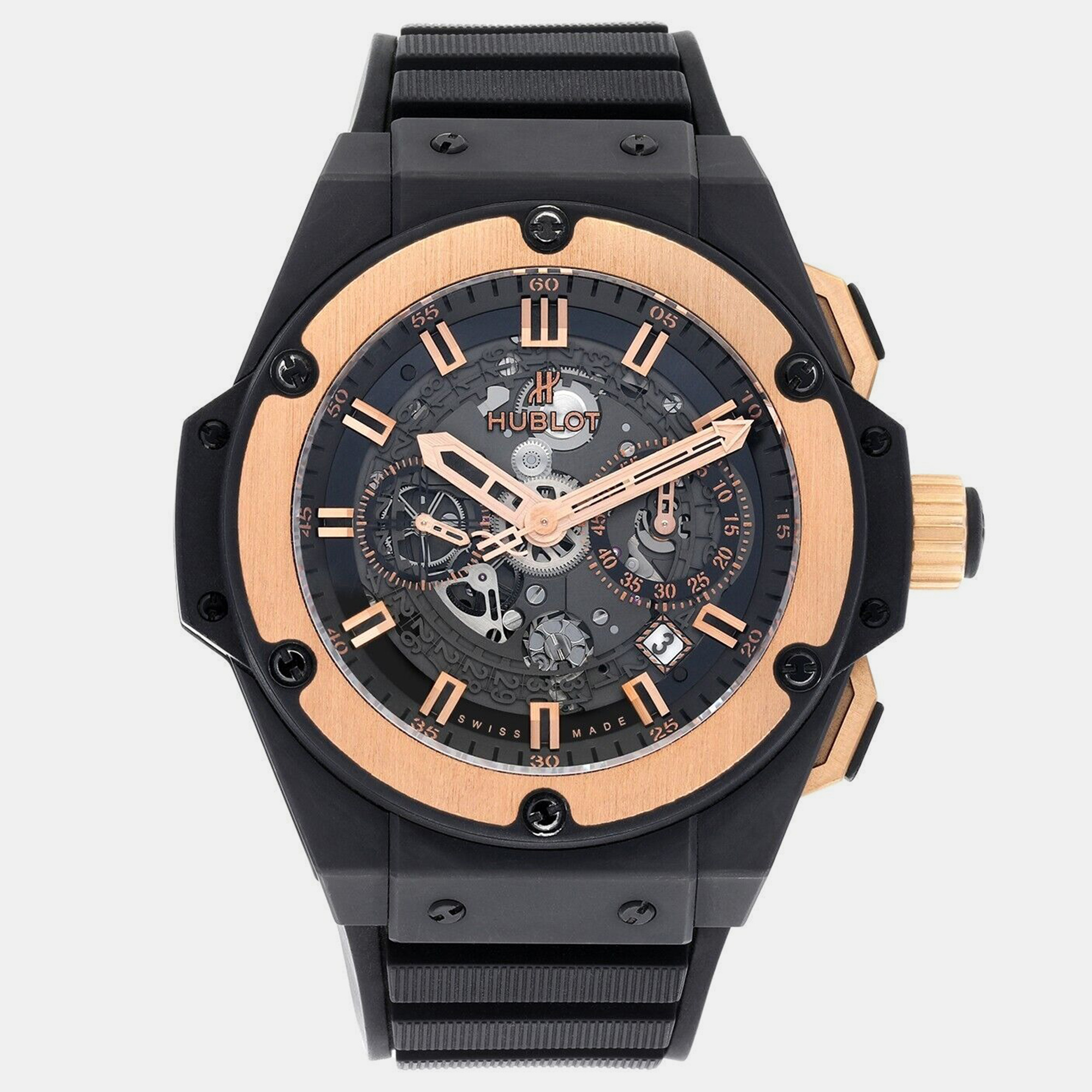 

Hublot King Power 701.CO.0180.RX Automatic Grey 18k Rose Gold Ceramic Men's Wristwatch 48 mm