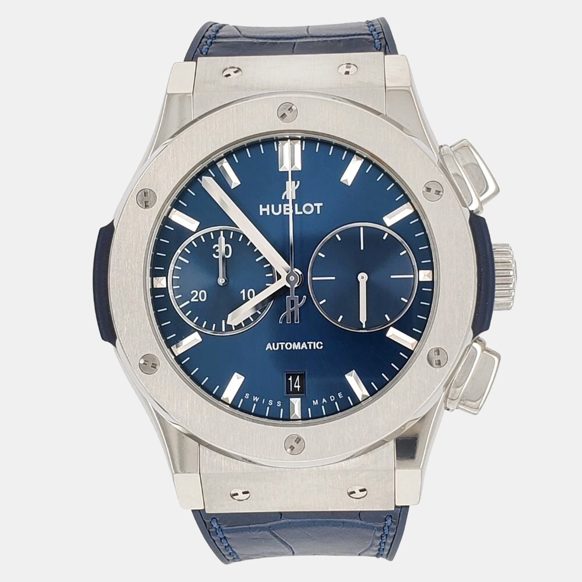 

Hublot Classic Fusion 521.NX.7170.LR Automatic Blue Titanium Men's Wristwatch 45 mm