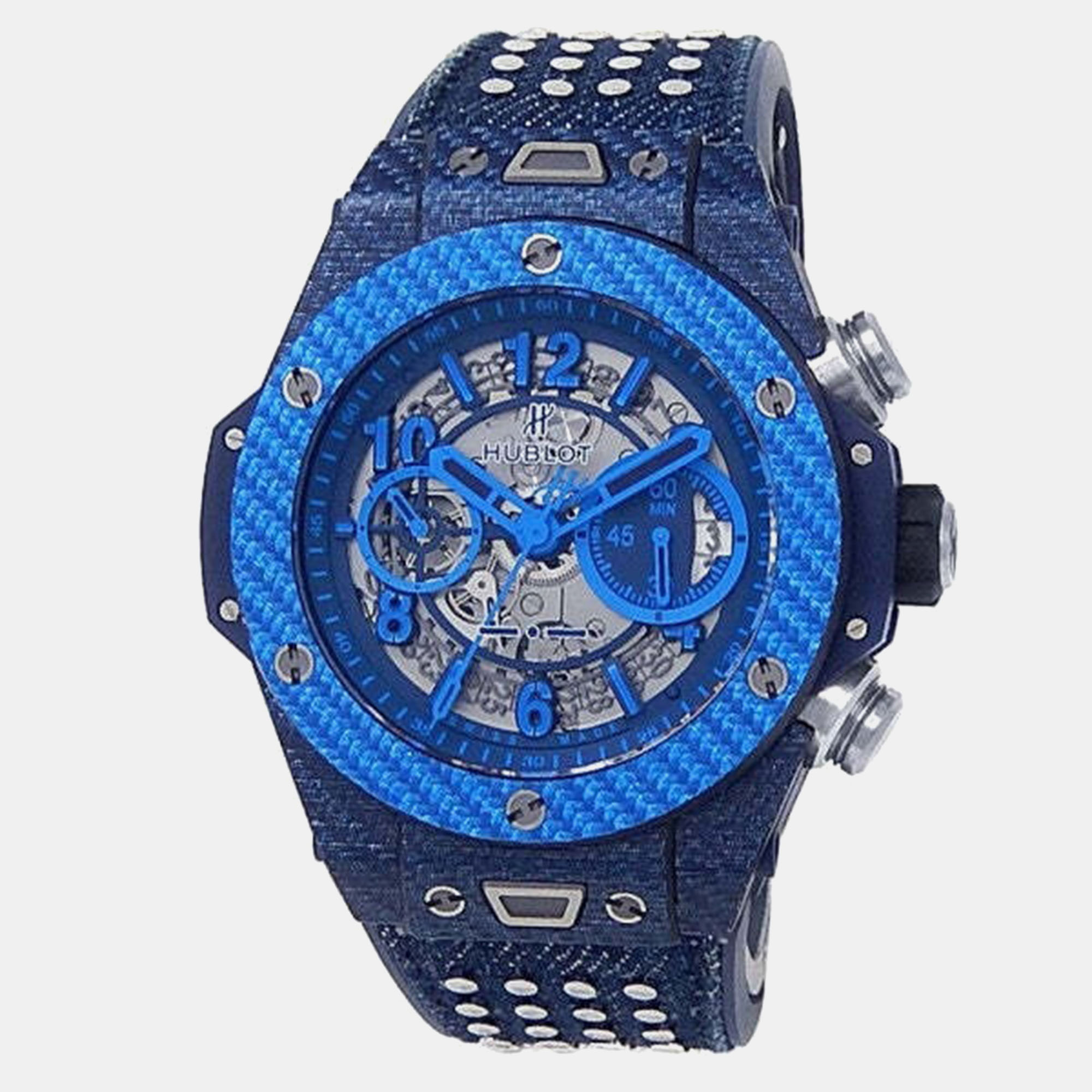

Hublot Big Bang UNICO 411.YL.5190.NR.ITI15 Automatic Skeleton Texalium Men’s Wristwatch 45 mm, Transparent