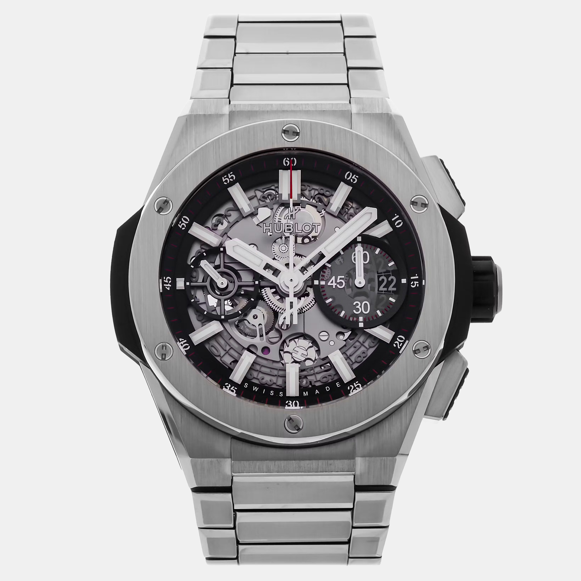 Pre-owned Hublot Big Bang Integral 451.nx.1170.nx Black Automatic Titanium Men's Wristwatch 42 Mm