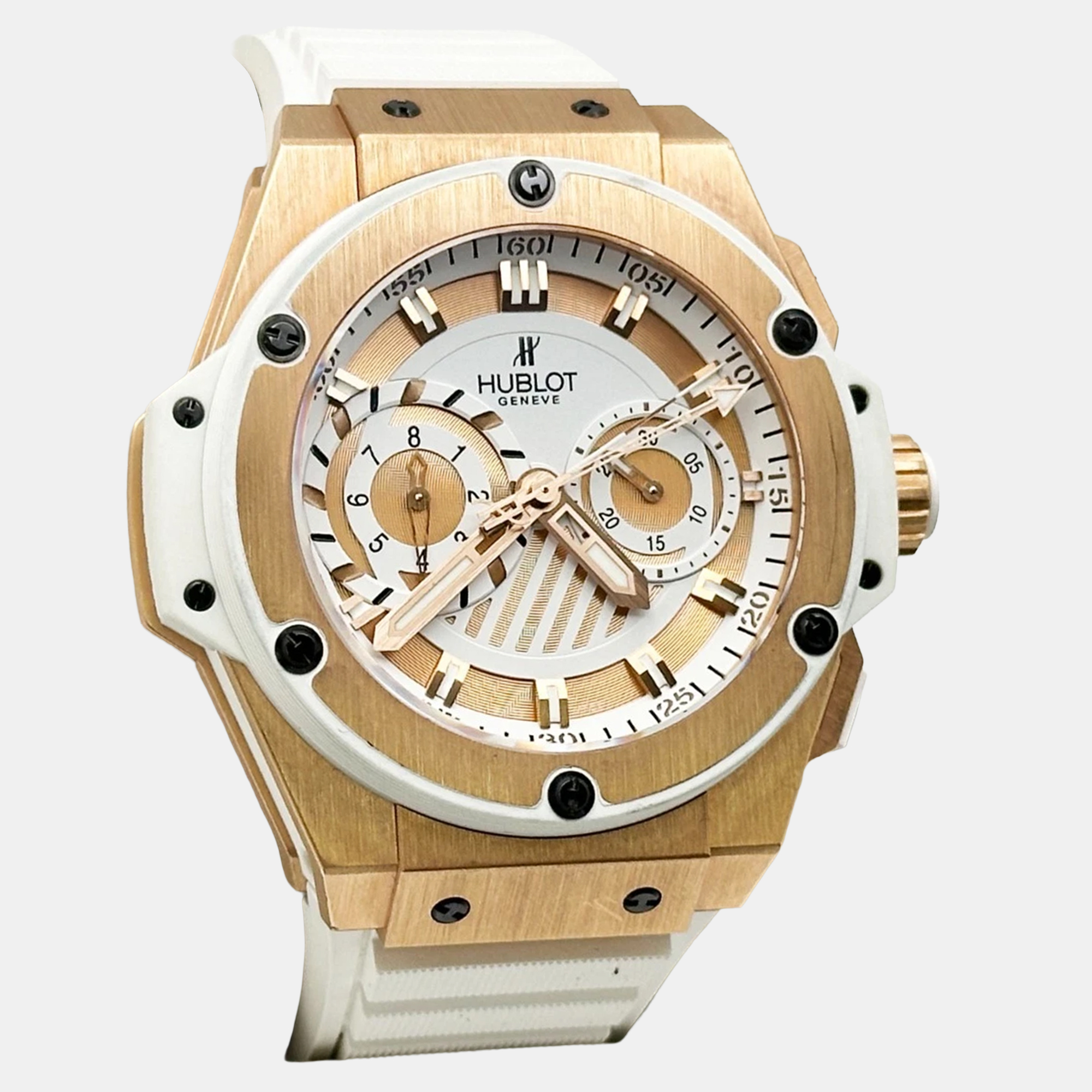 

Hublot Big Bang King Power Foudroyante 715.OE.2118.RW Automatic White 18k Rose Gold Men's Wristwatch 48 mm