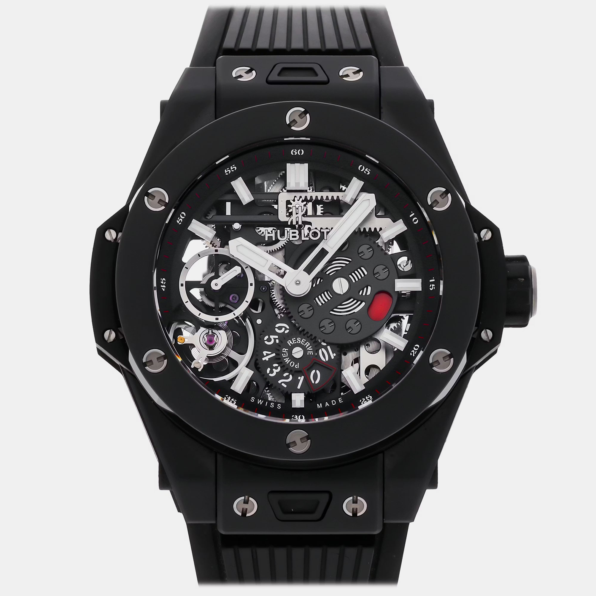 Pre-Owned Hublot Big Bang Meca-10 Black Magic 414.CI.1123.RX Black Automatic Ceramic Men’s Wristwatch 45 MM