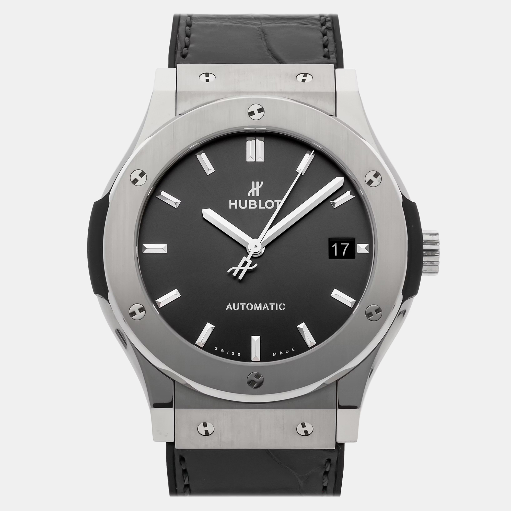 

Hublot Classic Fusion 511.NX.7071.RX Automatic Gray Dial Titanium Men's Wristwatch, Grey