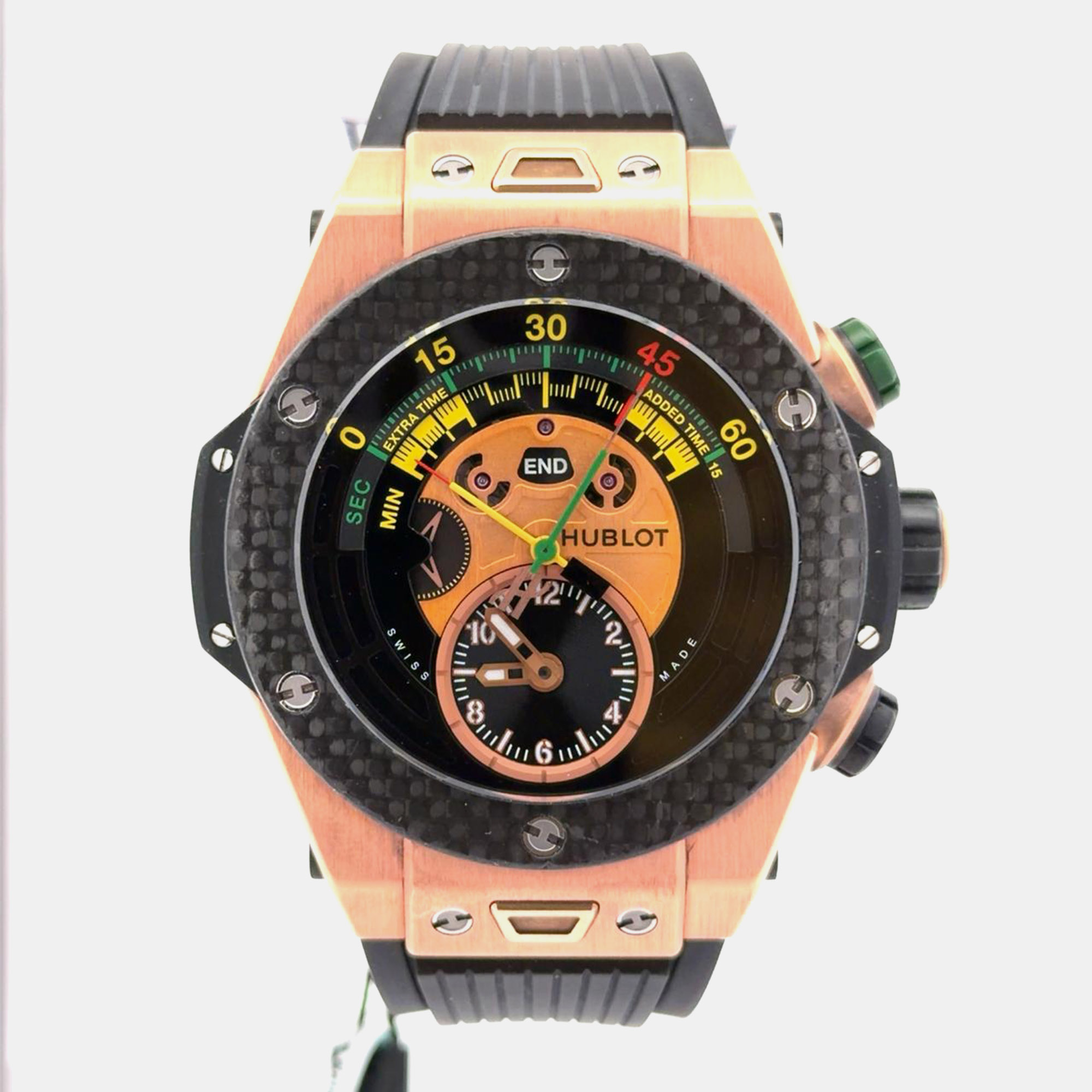 

Hublot Unico Bi-retrograde 412.OQ.1128.RX Black Rose Gold Automatic Men Wristwatch