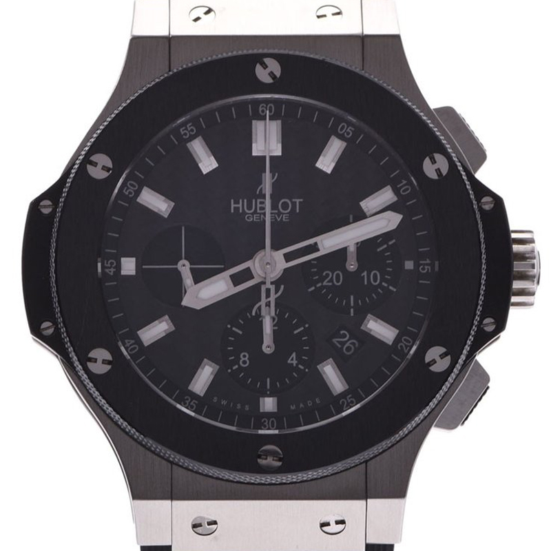 

Hublot Black Stainless Steel and Rubber Big Bang Evolution SM.1770.RX Men's Wristwatch