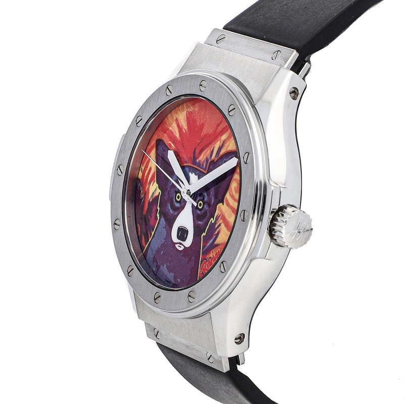 

Hublot Blue Stainless Steel Classic Fusion George Rodrigue, Multicolor