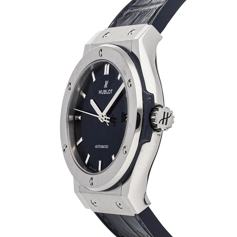 

Hublot Blue Stainless Steel Classic Fusion