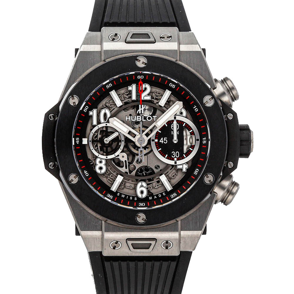 Pre-owned Hublot Gray Titanium Big Bang Unico 411.nm.1170.rx Men's ...