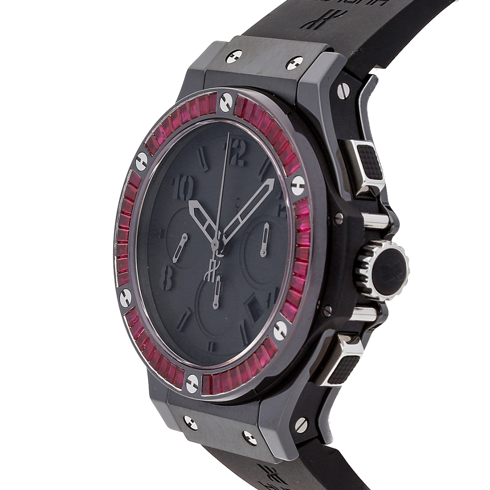 

Hublot Black Ruby Baguette Ceramic Big Bang Chronograph