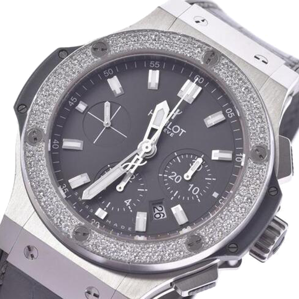 

Hublot Gray Diamonds Stainless Steel Big Bang, Grey