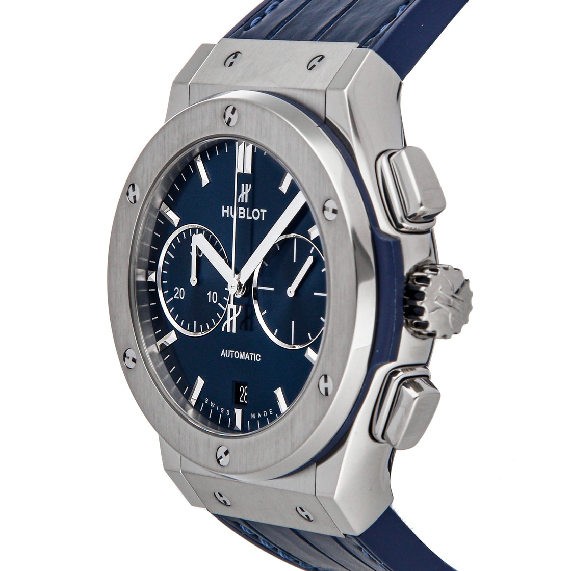 

Hublot Blue Titanium Classic Fusion Chronograph 521.NX.7170.LR Men's Wristwatch 45 MM