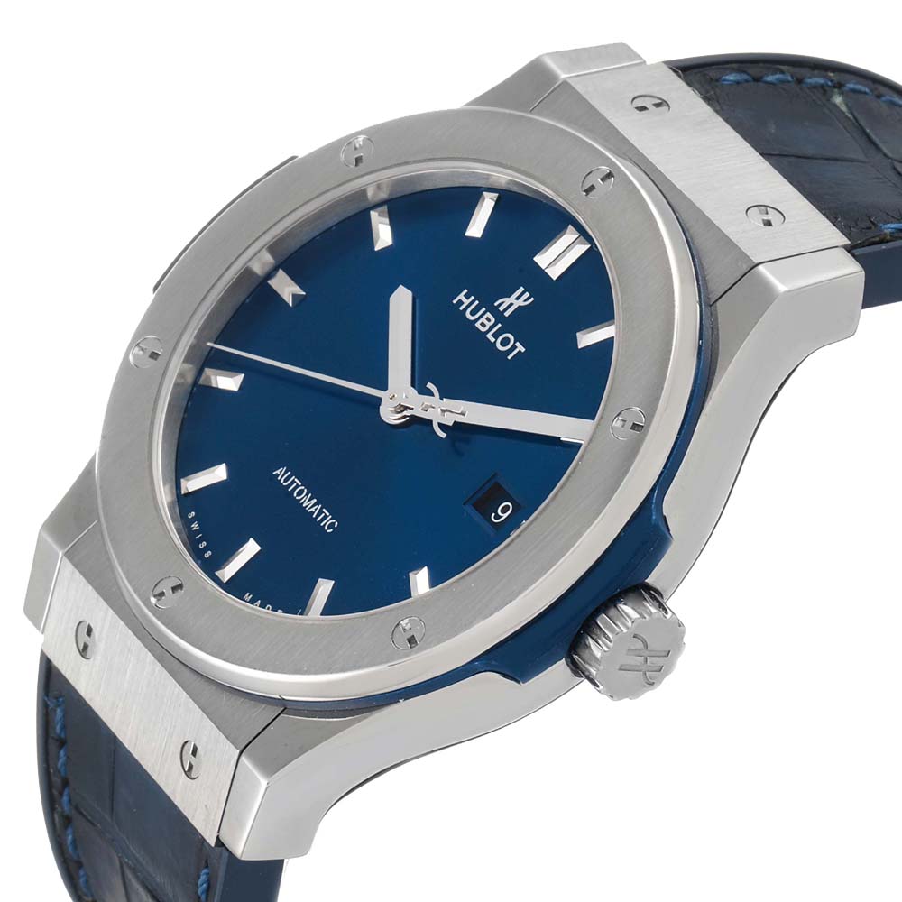 

Hublot Blue Titanium Classic Fusion 542.NX.7170.LR Men's Wristwatch 42 MM