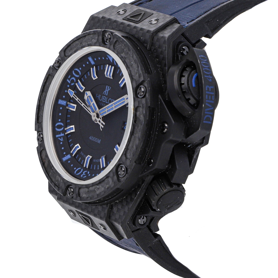 

Hublot Blue Carbon Fiber King Power Oceanographic 4000 Limited Edition 731.QX.1190.GR.ABB12 Men's Wristwatch 48 MM