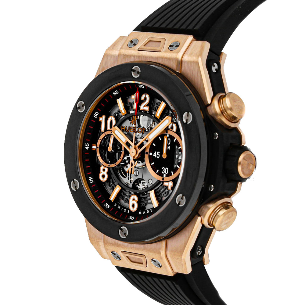 

Hublot Black 18K Rose Gold Big Bang Unico King Gold 411.OM.1180.RX Men's Wristwatch 45 MM