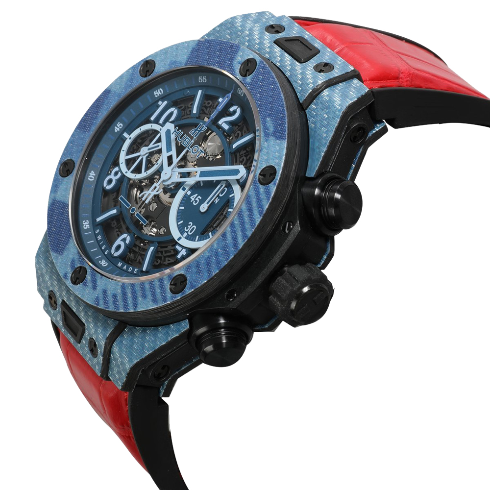 

Hublot Blue Carbon Fiber Unico Big Bang Italia 411.YL.5190.NR.IT116 Men's Wristwatch 45 MM