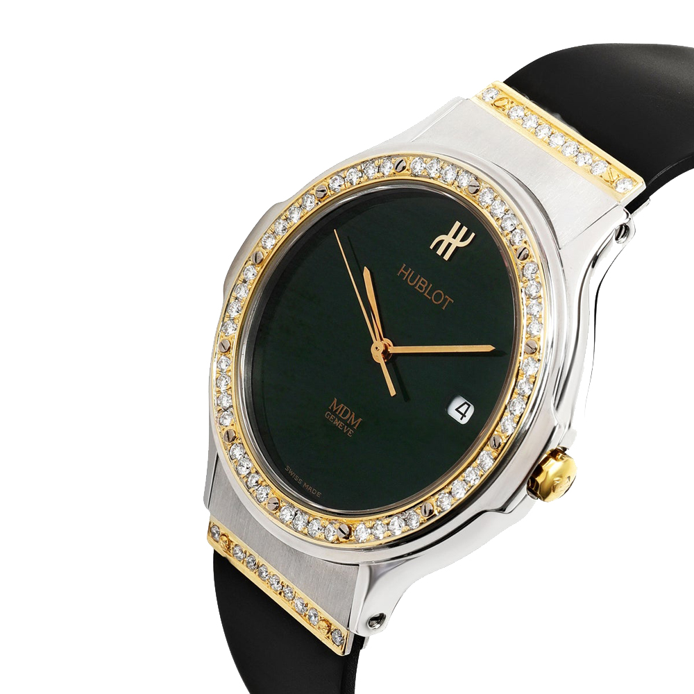 

Hublot Green Diamonds 18K Yellow Gold And Stainless Steel MDM 1520.2 Men's Wristwatch 36 MM