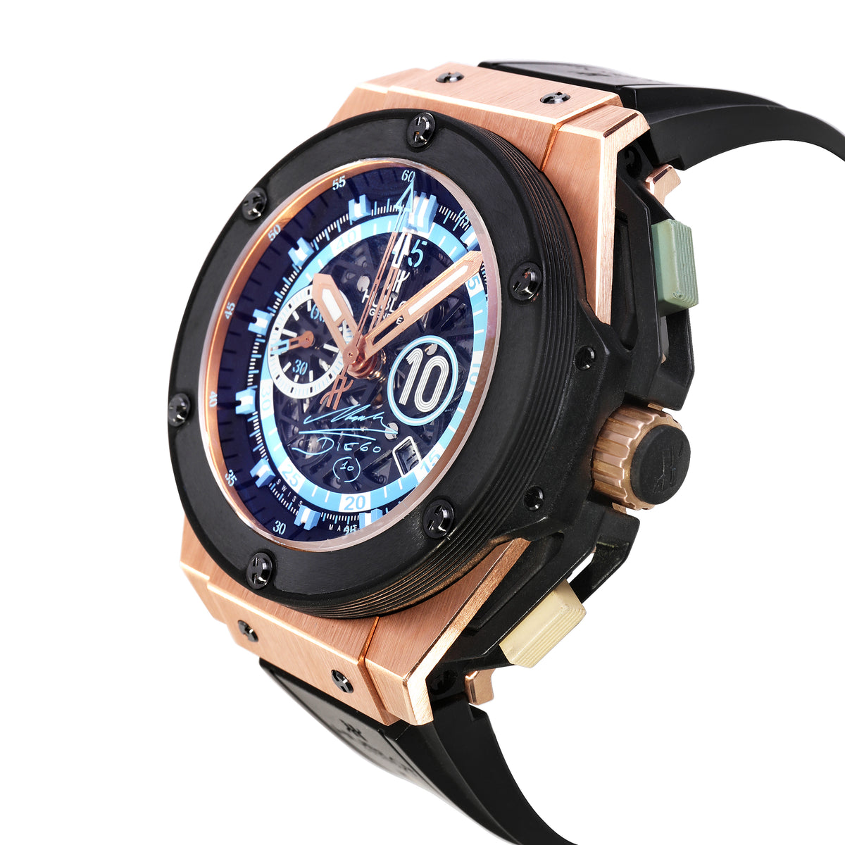 

Hublot Blue 18K Rose Gold King Power Maradona 716.OM.1129.RX.DMCA12 Men's Wristwatch