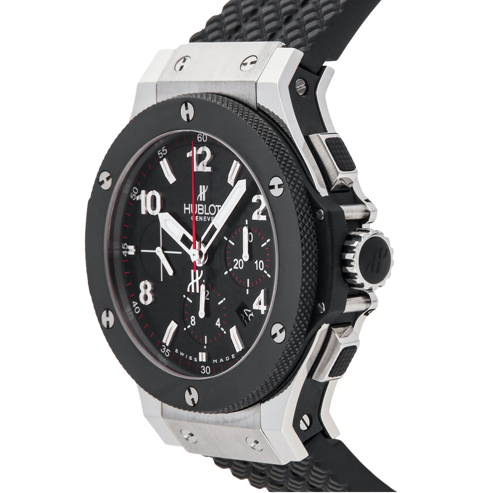 

Hublot Black Stainless Steel Big Bang Chronograph 301.SB.131.RX Men's Wristwatch 44 MM