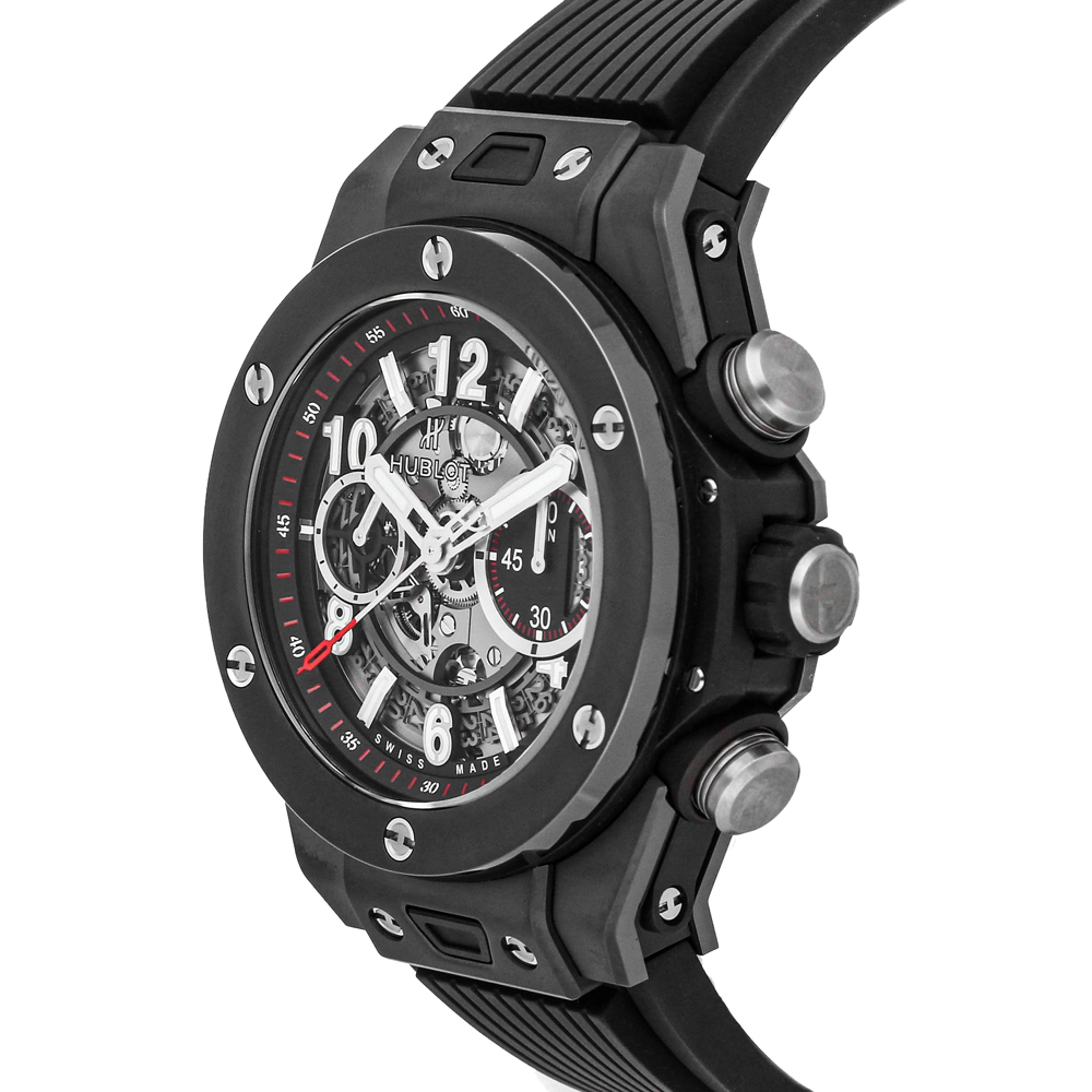 

Hublot Silver Ceramic Big Bang Unico Black Magic 411.CI.1170.RX Men's Wristwatch 45 MM