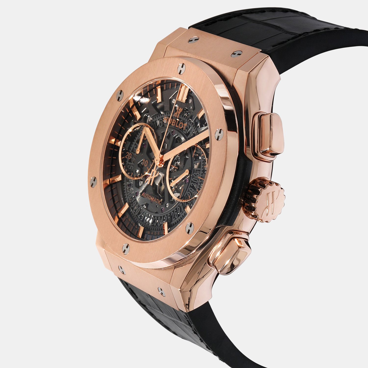 

Hublot Black 18k Rose Gold Classic Fusion 525.OX.0180.LR Automatic Men's Wristwatch 45 mm