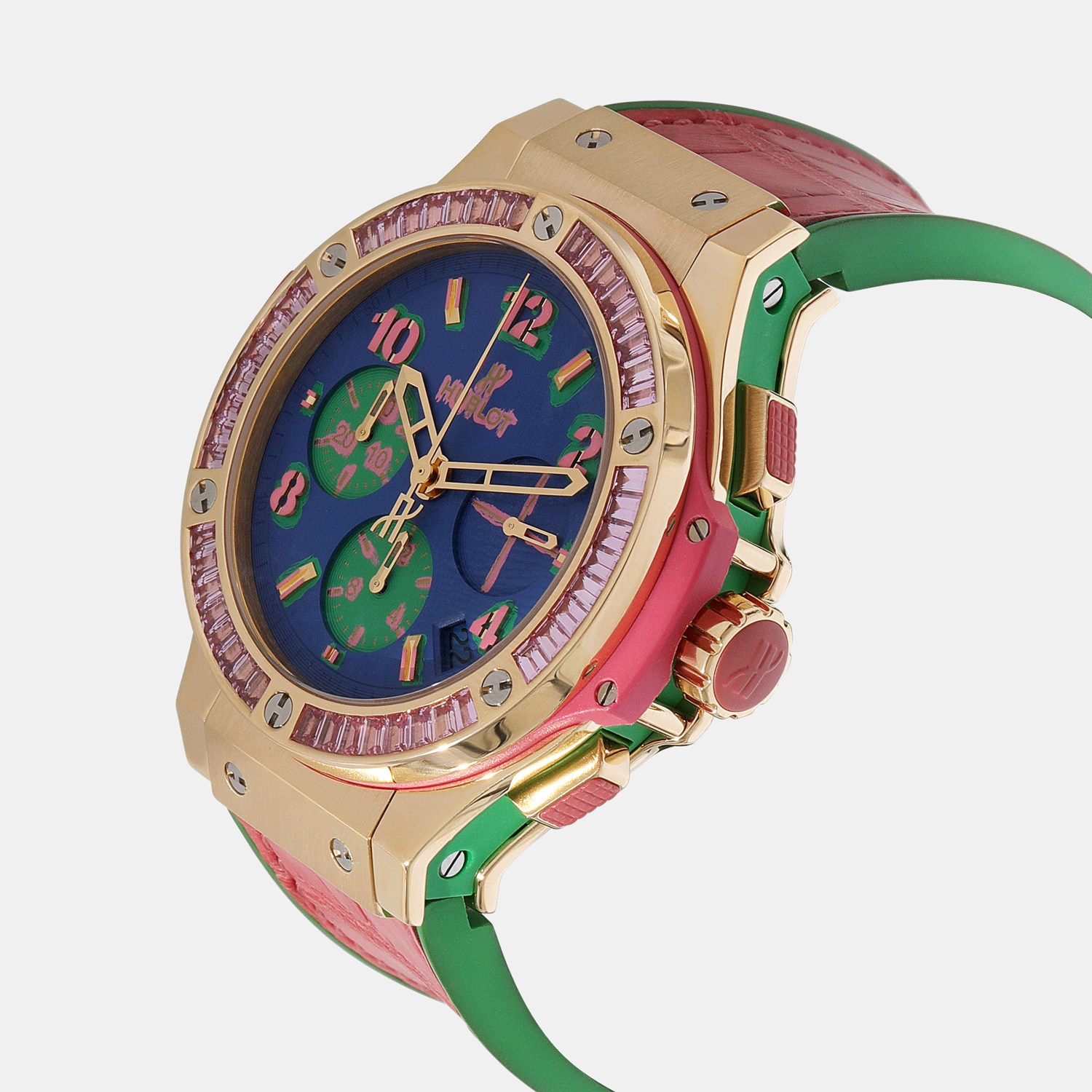 

Hublot Blue 18k Rose Gold Big Bang Pop Art 341.VP.5199.LR.1933.POP1414 Hand Winding Men's Wristwatch 41 mm