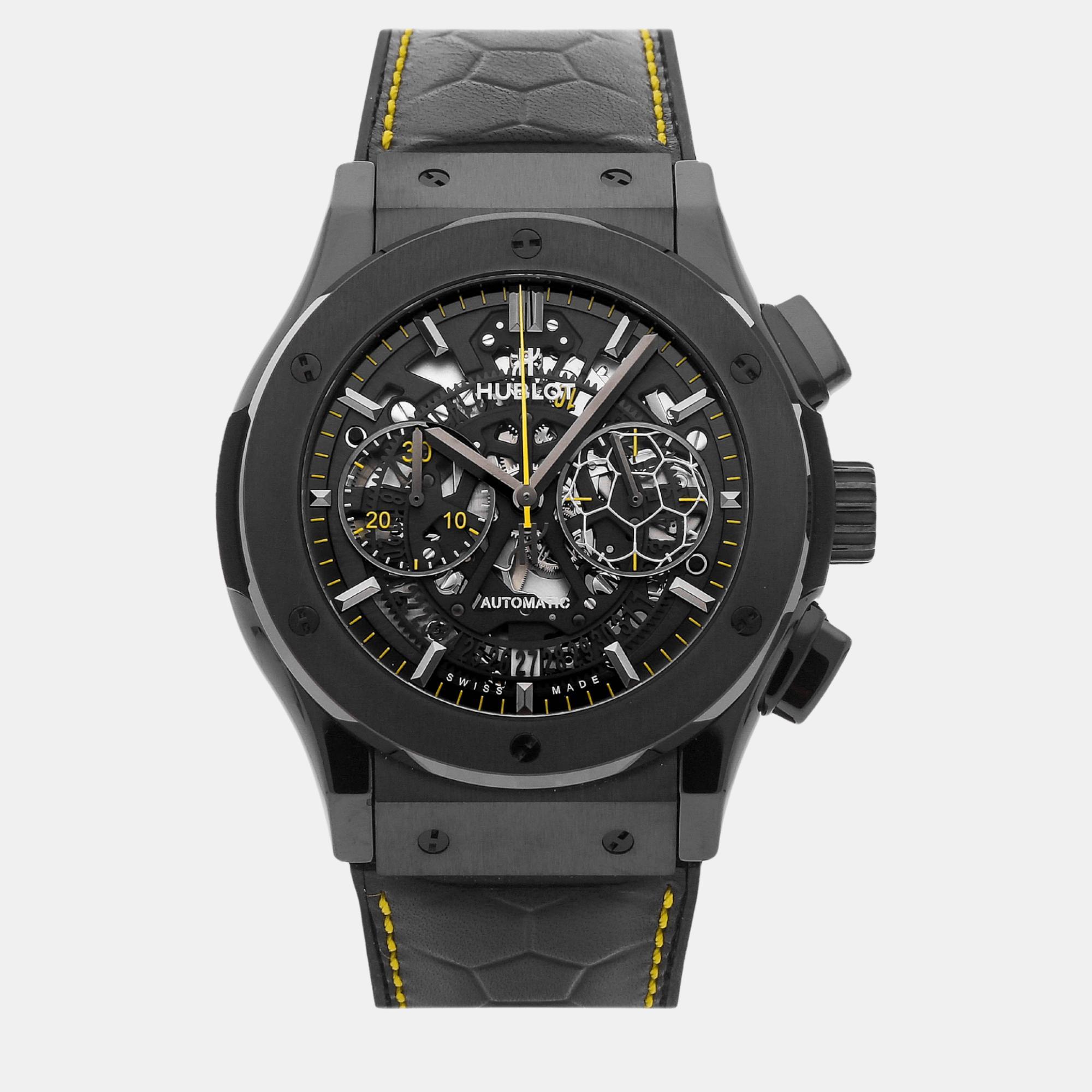 

Hublot Black Ceramic Classic Fusion 525.CM.0179.VR.PEL14 Automatic Men's Wristwatch 45 mm
