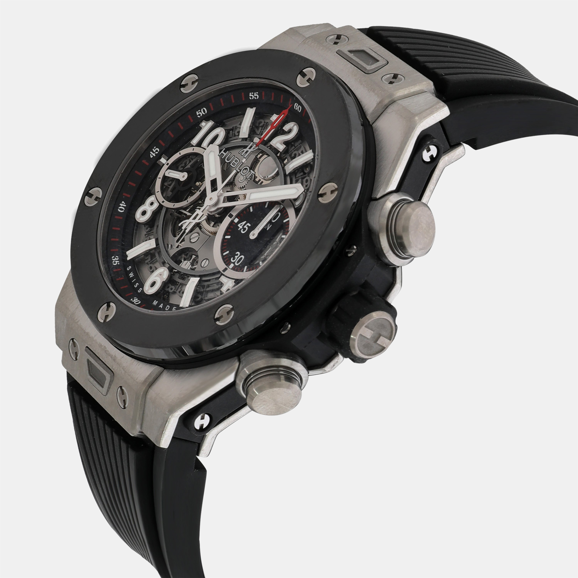 

Hublot Black Ceramic And Titanium Big Bang Unico 411.NM.1170.RX Automatic Men's Wristwatch 45 mm