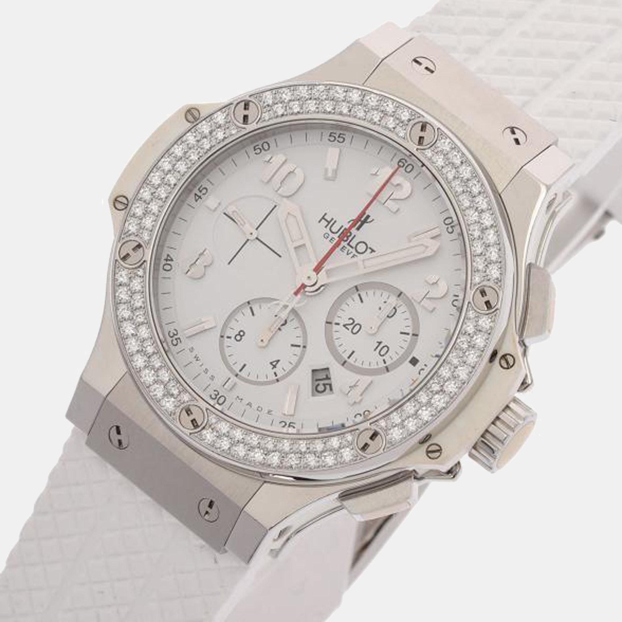 

Hublot White Diamonds Stainless Steel Big Bang St. Moritz 301.SE.230.RW.114 Men's Wristwatch 44 mm