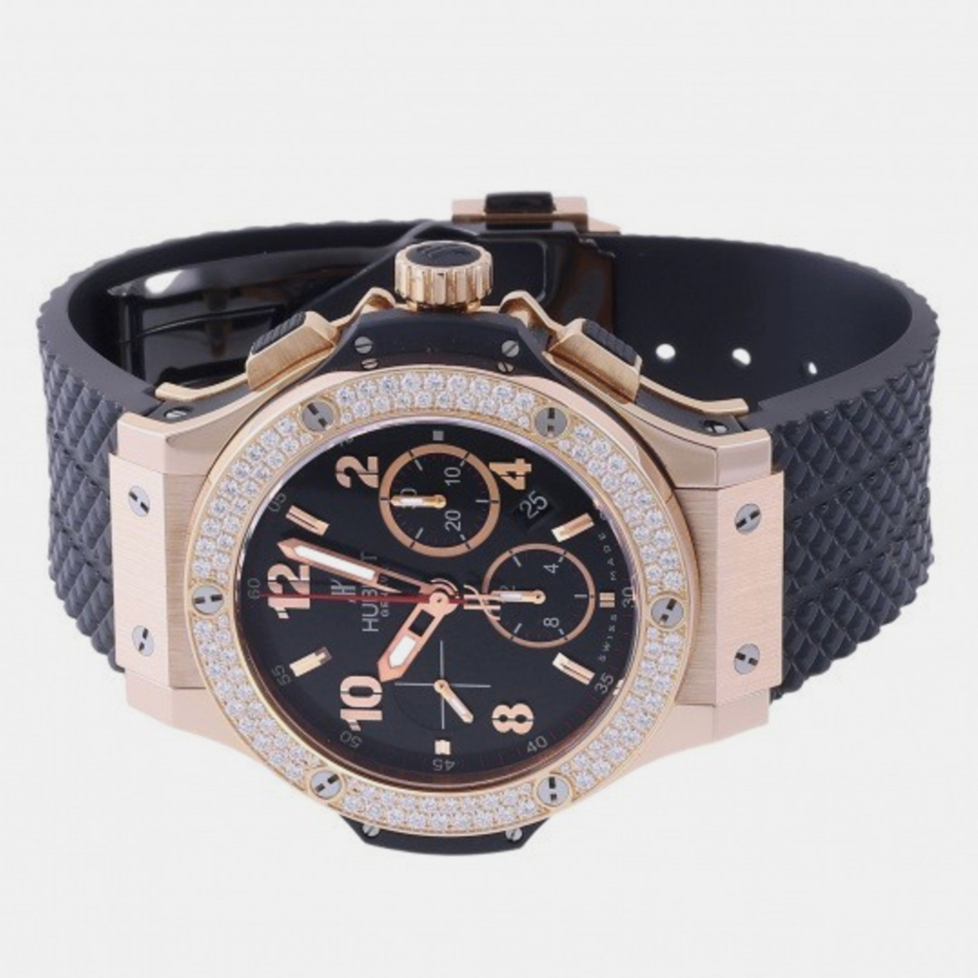 

Hublot Black Diamond 18k Rose Gold Big Bang 301.PX.130.RX.114 Automatic Men's Wristwatch 44 mm