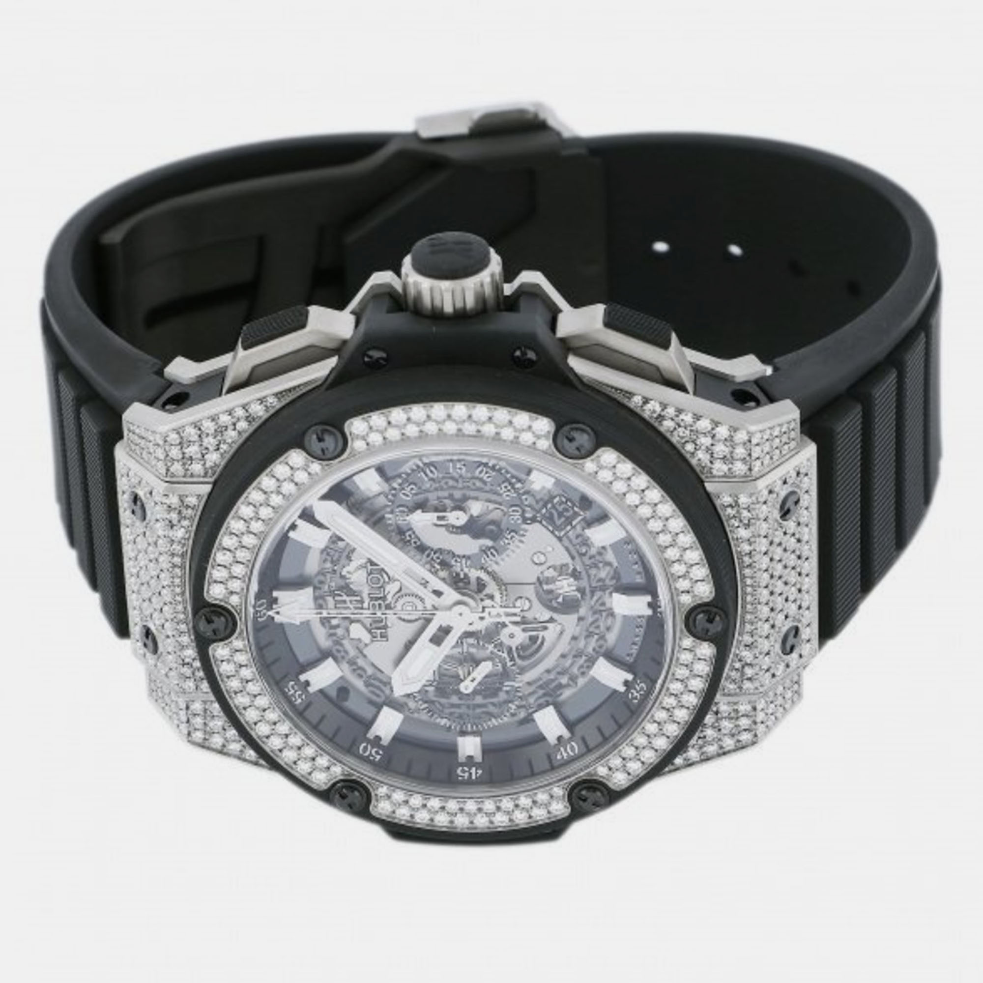 

Hublot Silver Diamond Titanium King Power 701.NX.0170.RX.1704 Automatic Men's Wristwatch 48 mm