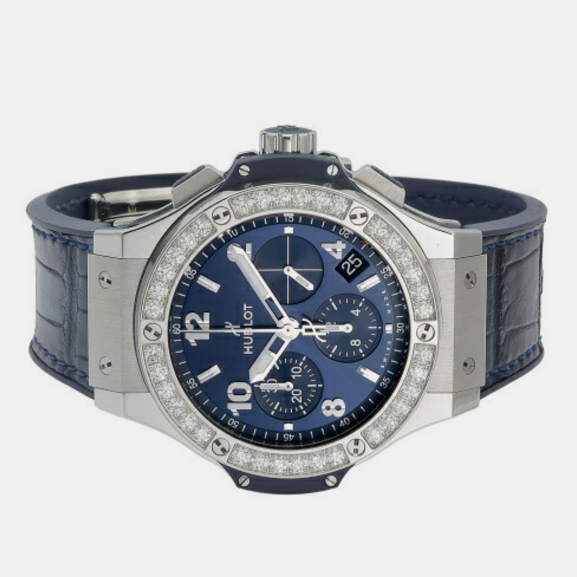 

Hublot Silver Stainless Steel Big Bang 341.SX.7170.LR.1204 Automatic Men's Wristwatch 41 mm, Blue