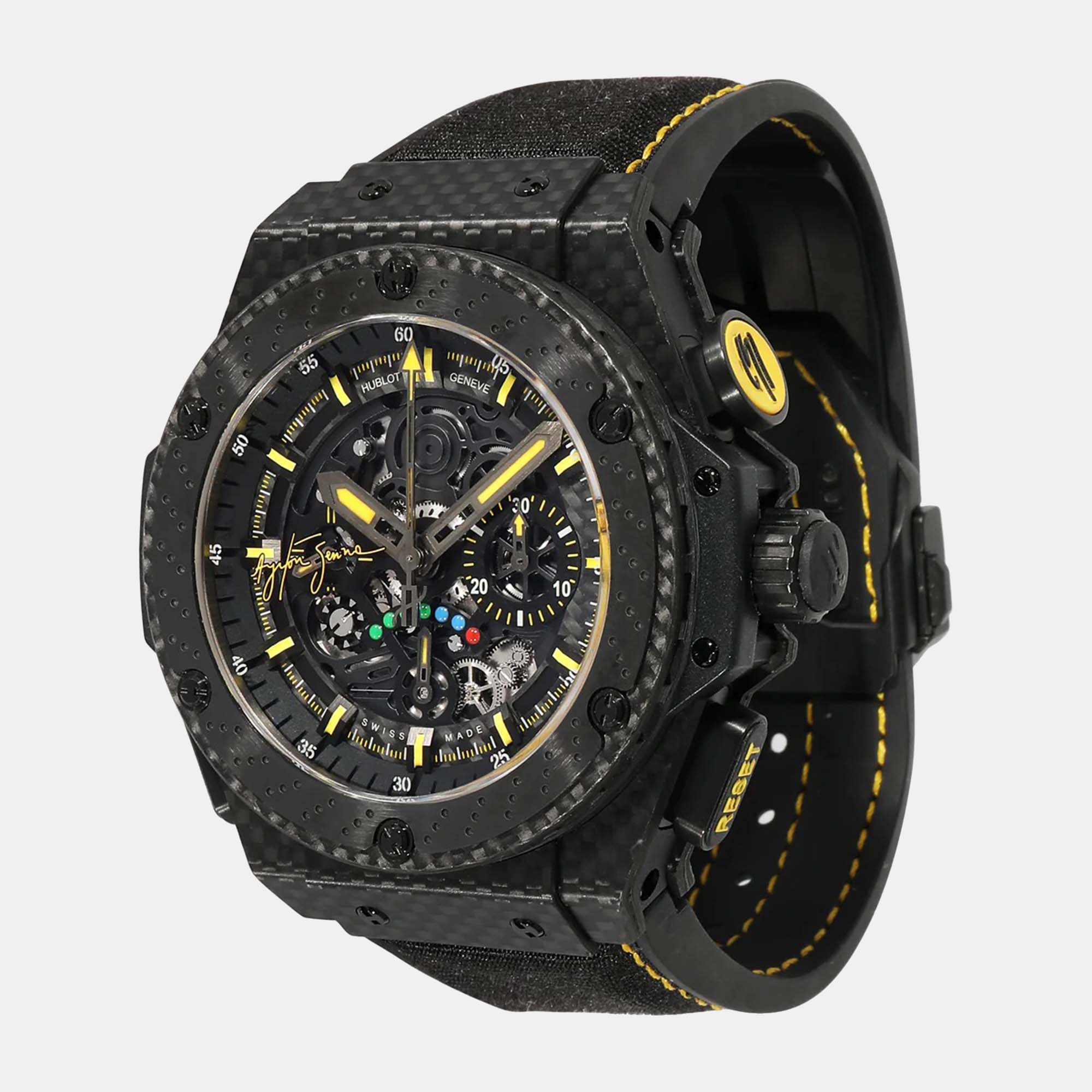 

Hublot Black Carbon Fiber King Power 719.QM.1729.NR.AES10 Automatic Men's Wristwatch 48 mm