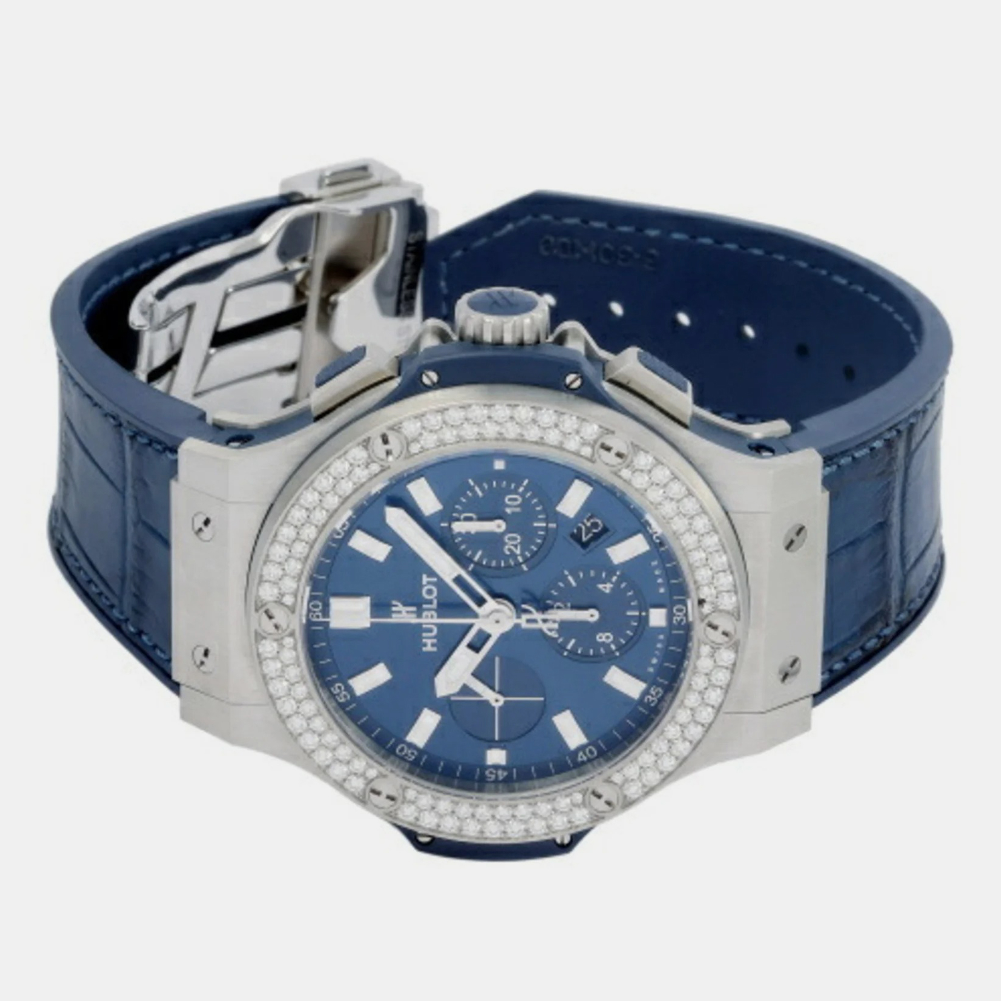 

Hublot Blue Stainless Steel Big Bang 301.SX.7170.LR.1104 Automatic Men's Wristwatch 44 mm