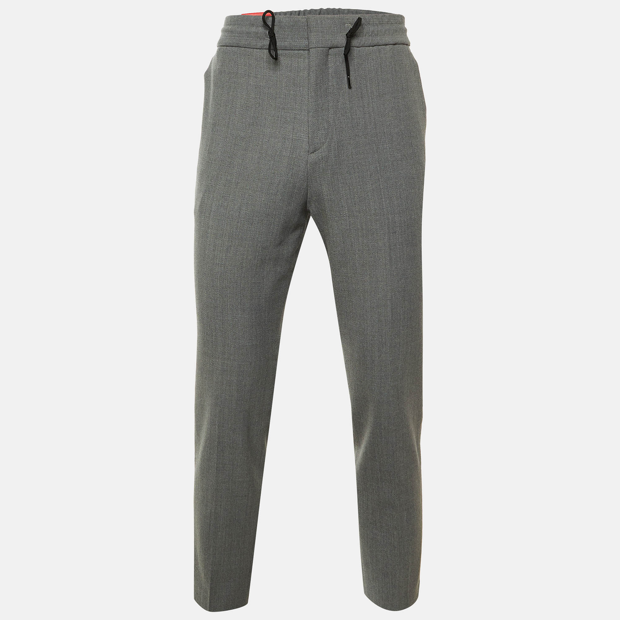 

Hugo Boss Grey Wool Blend Extra Slim Fit Trousers M